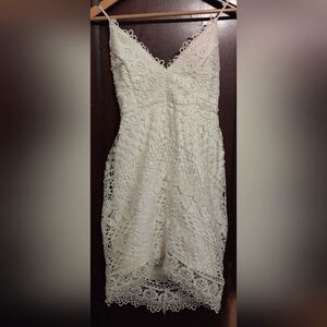 White Eyelet V-Neck Sundress